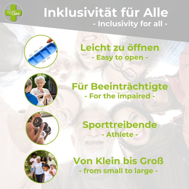 LisaCare - TablettenBox - Pillendose 7 Tage/4 Fächer-HEALTH_PERSONAL_CARE-EKNA GmbH & Co. KG