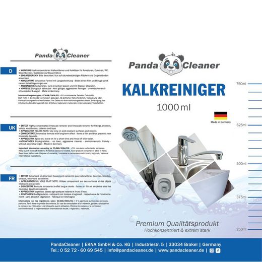 PandaCleaner Kalkreiniger - Kalklöser Spray - 1000ml-Reiniger-EKNA GmbH & Co. KG