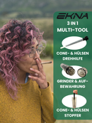 EKNA 3-in-1 Drehmaschine mit Grinder & Aufbewahrung - Kräutermühle mit Befüllung-Freizeit & Trends-EKNA GmbH & Co. KG