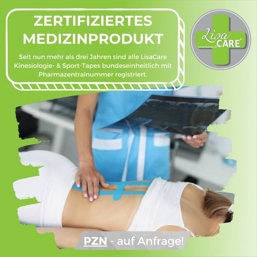 LisaCare Kinesiologie Tape für Physiotherapie, Sport & Medizin - 5cm x 5m - 5er Set Farbmix-HEALTH_PERSONAL_CARE-EKNA GmbH & Co. KG