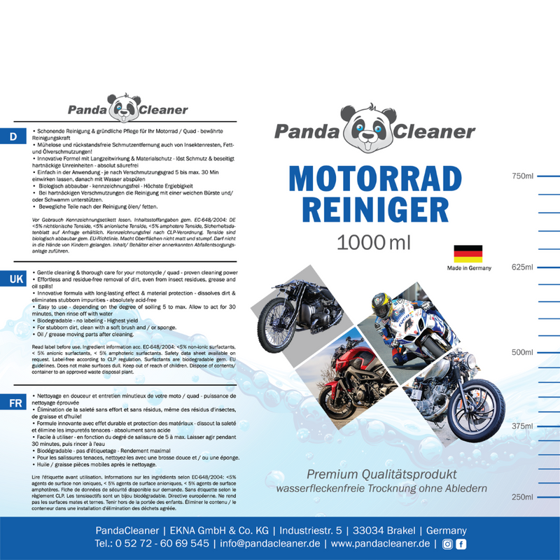 PandaCleaner Motorrad-Reiniger - 1000ml-Reiniger-EKNA GmbH & Co. KG