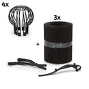 EKNA 18m Dachrinnenschutz - Laubschutz Gitter - Dachrinnen/Regenrinnen + 4x Fallrohrschutz-Dachrinnenschutz-EKNA GmbH & Co. KG