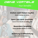 EKNA Drehmaschine aus Metall 110mm Drehmaschine Longpapes - NICHT konisch!-Freizeit & Trends-EKNA GmbH & Co. KG