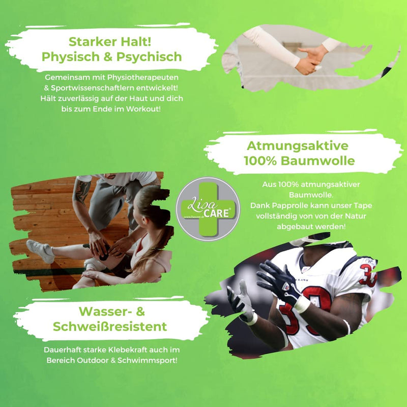 LisaCare Sporttape - 3,8cm x 10m - 5er Set - Farbmix-HEALTH_PERSONAL_CARE-EKNA GmbH & Co. KG