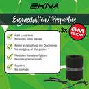 EKNA 18m Dachrinnenschutz - Laubschutz Gitter - Dachrinnen/Regenrinnen + 4x Fallrohrschutz-Dachrinnenschutz-EKNA GmbH & Co. KG