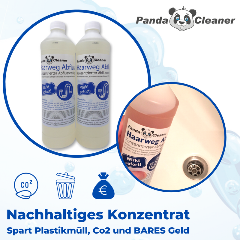 PandaCleaner Haar-weg - Abfluss-frei Reiniger - Div. Größen-Reiniger-EKNA GmbH & Co. KG