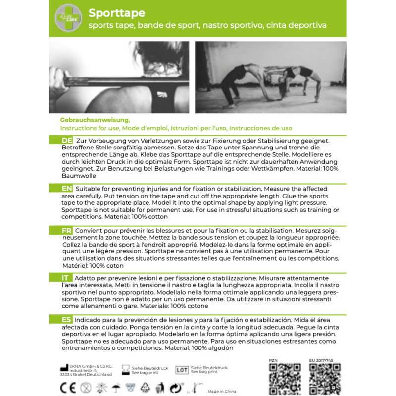 LisaCare - Sport Tape - 3,8cm x 5m - 6er Set - Verschiedene Farben-HEALTH_PERSONAL_CARE-EKNA GmbH & Co. KG