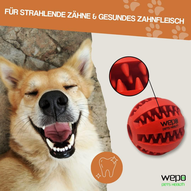 WEPO - Zahnpflegeball - 3 Farben Set - Ø 7cm - Hundespielzeug-PET_SUPPLIES-EKNA GmbH & Co. KG