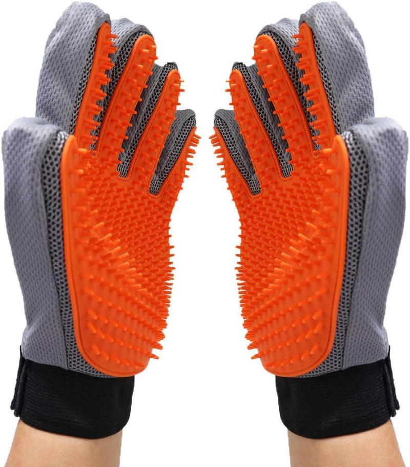WEPO - Haustier Fellpflegehandschuh - Enthaarungshandschuhe - Schwarz oder Orange-PET_SUPPLIES-EKNA GmbH & Co. KG