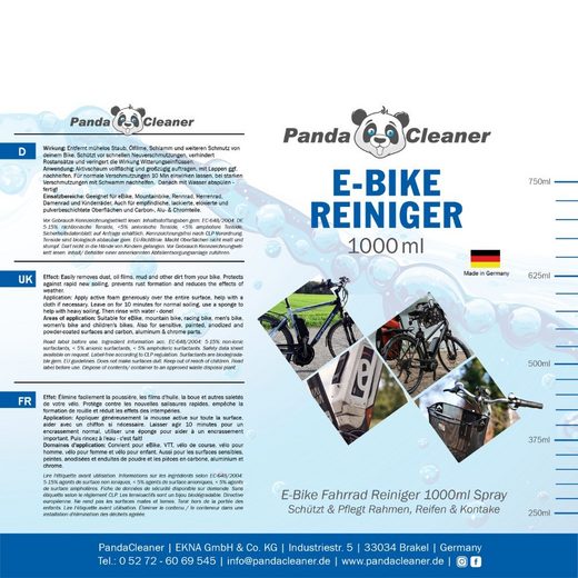 PandaCleaner E-Bike Reiniger - Fahrradpflege Spray - 500ml-Reiniger-EKNA GmbH & Co. KG