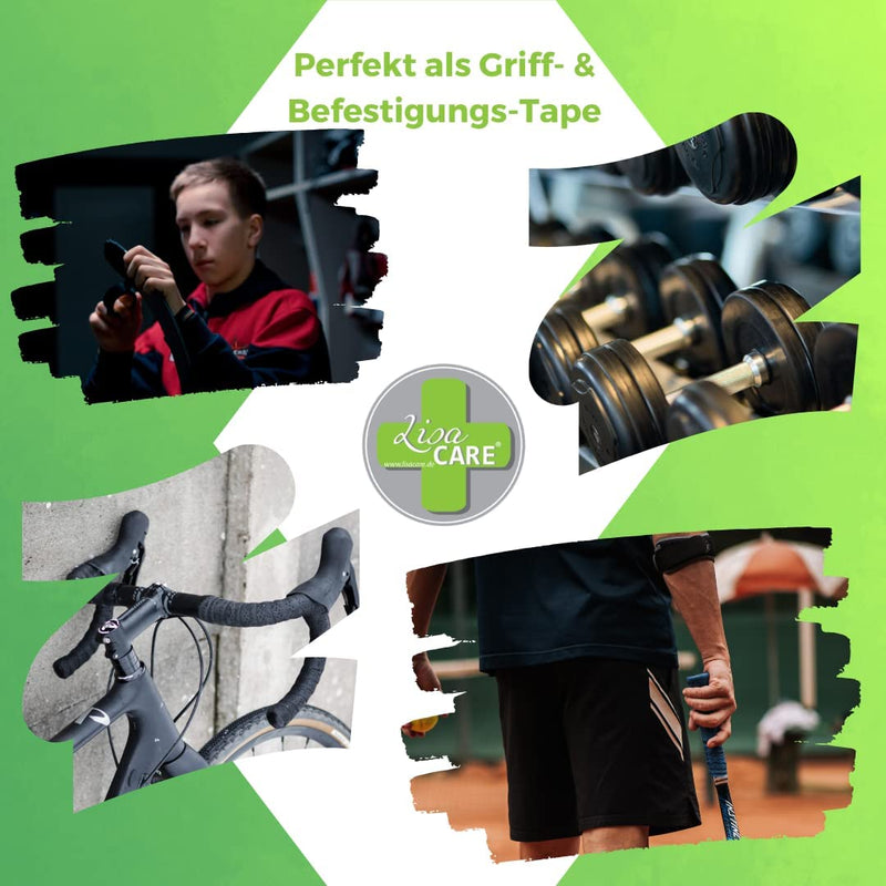LisaCare Sport Tape 3,8cm x 5m - 2er Set Schwarz oder Weiß-HEALTH_PERSONAL_CARE-EKNA GmbH & Co. KG