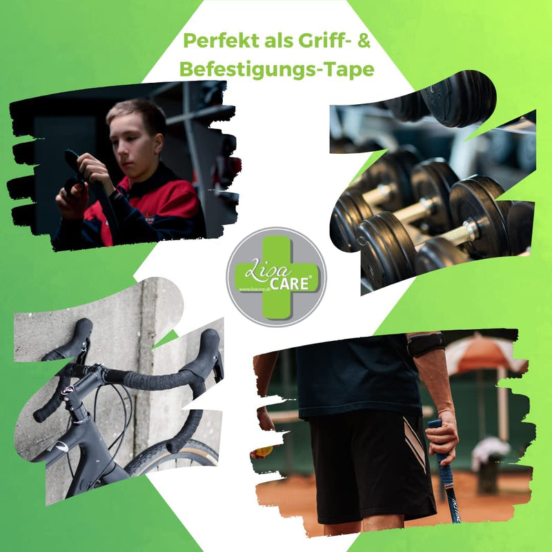 LisaCare Sporttape - 2er Set - 3,8cm x 10m - Weiß & Schwarz-HEALTH_PERSONAL_CARE-EKNA GmbH & Co. KG