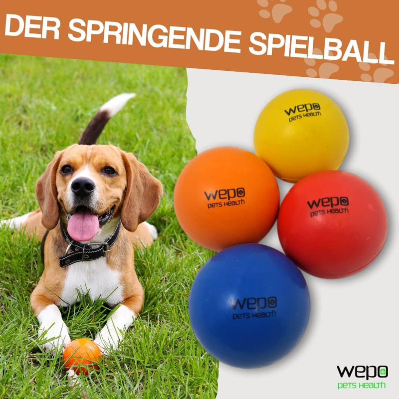 WEPO - Hundeball 3er Set - Ø 6cm - Kauspielzeug - Robuster Wurfball 200g-PET_SUPPLIES-EKNA GmbH & Co. KG