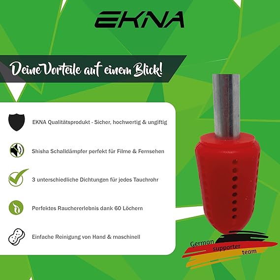 EKNA Shisha Diffusor Aufsatz - Silikon 4er Set - Diffusoraufsatz Shisha - Shisha Schalldämpfer - Hookah Zubehör-HOME-EKNA GmbH & Co. KG