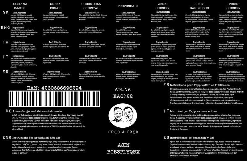 Fred & Fred Gewürzmischungen - 120g Beutel - Versch. Geschmacksrichtungen-GROCERY-EKNA GmbH & Co. KG