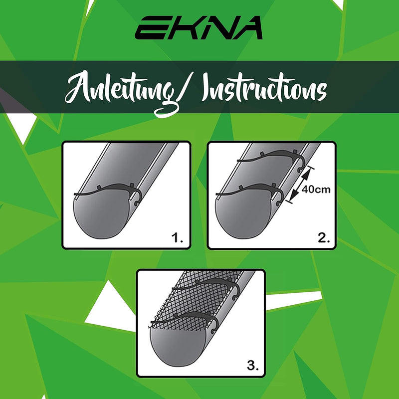 EKNA - 15cmx6m Dachrinnenschutz - Laubschutz/Laubfang - Regenrinne + 15Klammern-Dachrinnenschutz-EKNA GmbH & Co. KG