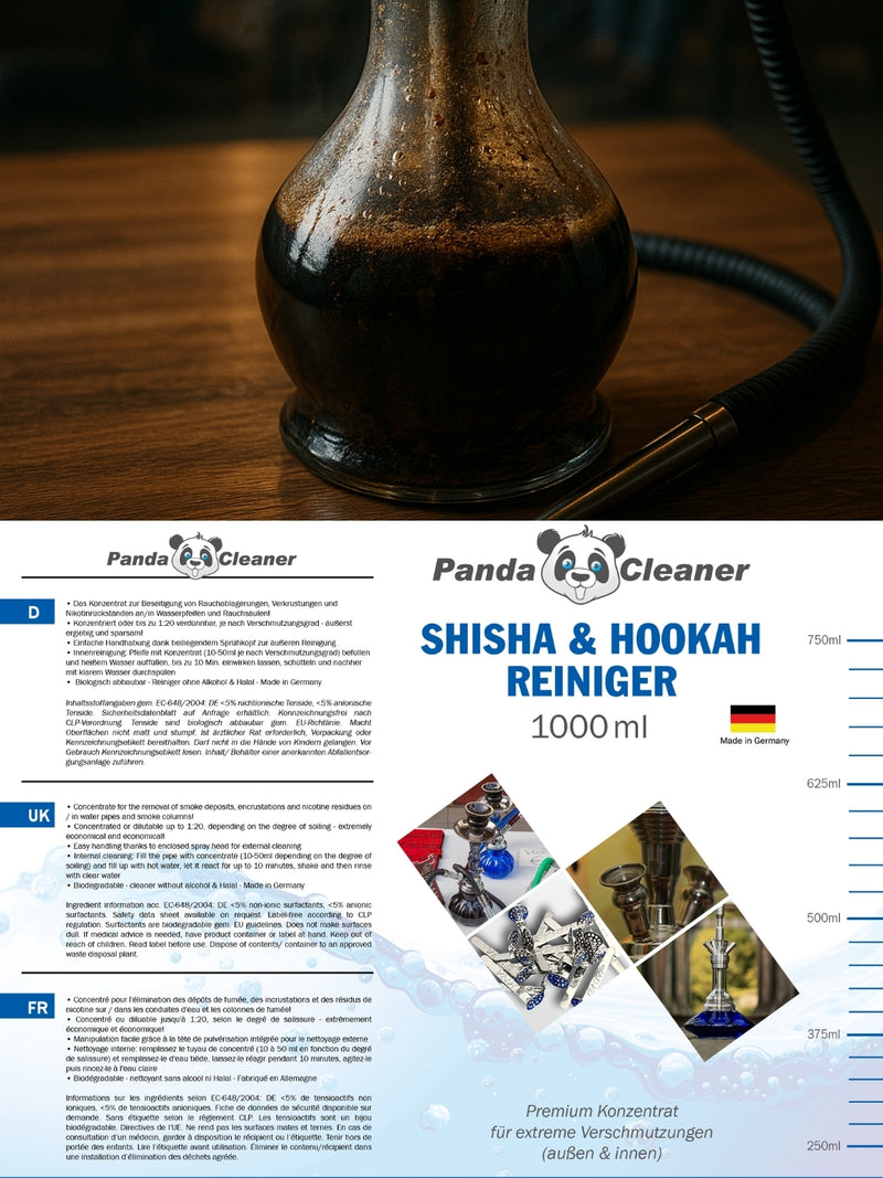 PandaCleaner Shisha- & Wasserpfeifenreiniger - 1000ml-Reiniger-EKNA GmbH & Co. KG