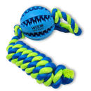 WEPO - Kauspielzeug - Zahnpflege Ball Ø7cm mit dicker Kordel - Div. Farben-PET_SUPPLIES-EKNA GmbH & Co. KG