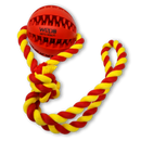 WEPO - Wurfspielzeug mit buntem Seil - Dentalball Ø 7cm - Div. Farben-PET_SUPPLIES-EKNA GmbH & Co. KG
