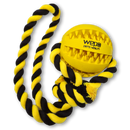 WEPO - Wurfspielzeug mit buntem Seil - Dentalball Ø 7cm - Div. Farben-PET_SUPPLIES-EKNA GmbH & Co. KG