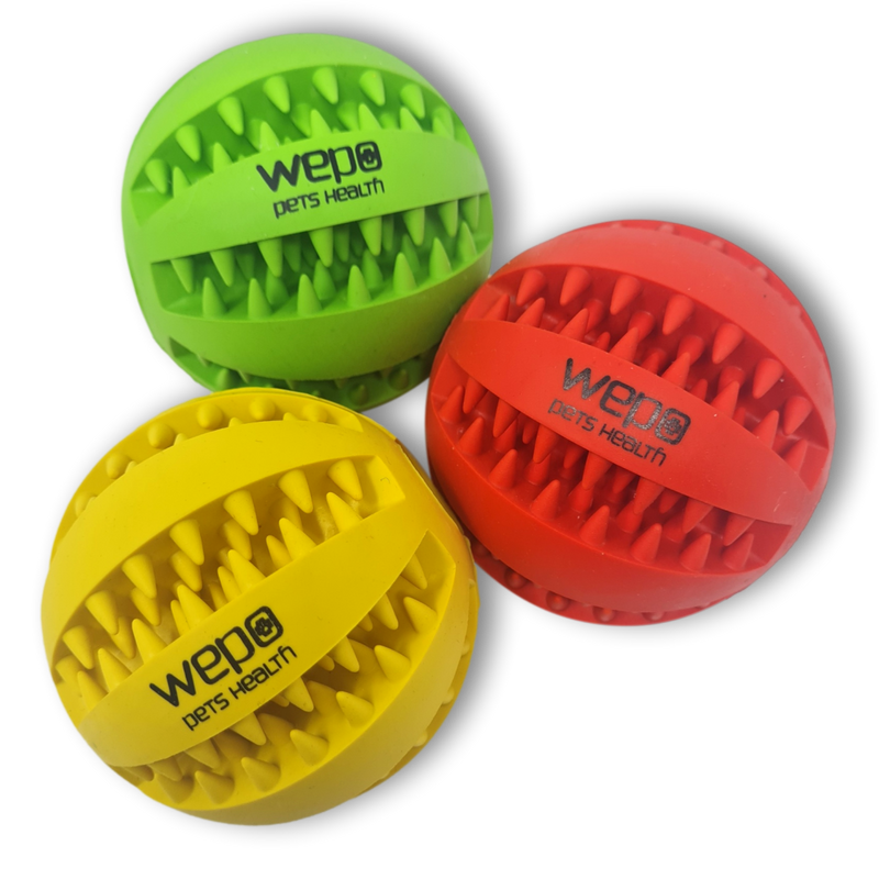 WEPO - Zahnpflegeball - 3 Farben Set - Ø 7cm - Hundespielzeug-PET_SUPPLIES-EKNA GmbH & Co. KG