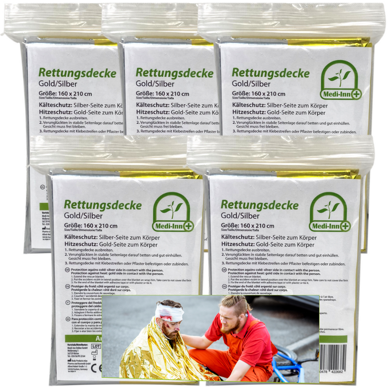 LisaCare - Rettungsdecken - Erste-Hilfe-Decken Silber & Gold - 160cmx210cm-HEALTH_PERSONAL_CARE-EKNA GmbH & Co. KG