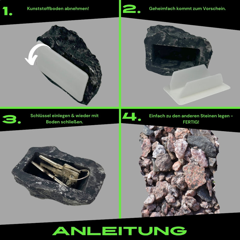 EKNA Schlüsselversteck für draußen - Stein Schlüsselversteck - Für Ersatzschlüssel-HOME_FURNITURE_AND_DECOR-EKNA GmbH & Co. KG