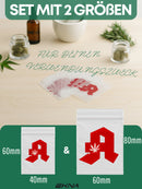 EKNA Apotheken Baggys Tüten - Druckverschlussbeutel 40x60 & 60x80 - Kleine Zip Beutel Tütchen-EKNA GmbH & Co. KG