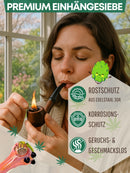 EKNA Bong Sieb - 10 Premium Schuesselsiebe 15mm - Kugelsieb grob & Rauch Filter - Einhängesiebe für Pfeifen mit Rand-EKNA GmbH & Co. KG