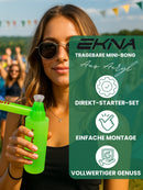 EKNA Flaschen-Pfeife to go - Kleine Wasserpfeife - Überall & Immer dabei - Reise Pfeife inkl. 6x Siebe-Freizeit & Trends-EKNA GmbH & Co. KG