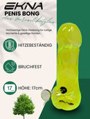 EKNA Penis Pfeife Glas 17cm - Dödel Pfeife - Bruchfest & Hitzebeständig - 100% Borosilikatglas-Freizeit & Trends-EKNA GmbH & Co. KG