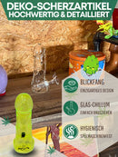 EKNA Penis Pfeife Glas 17cm - Dödel Pfeife - Bruchfest & Hitzebeständig - 100% Borosilikatglas-Freizeit & Trends-EKNA GmbH & Co. KG