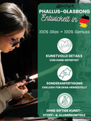 EKNA Penis Pfeife Glas 17cm - Dödel Pfeife - Bruchfest & Hitzebeständig - 100% Borosilikatglas-Freizeit & Trends-EKNA GmbH & Co. KG