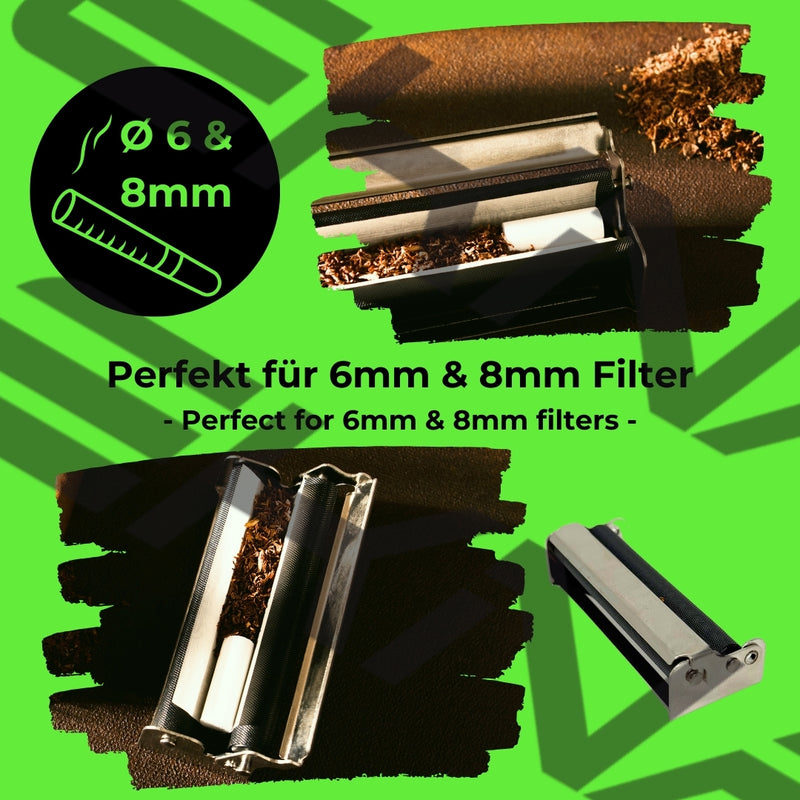 EKNA Drehmaschine - Metall Silber 70mm für Zigaretten-Freizeit & Trends-EKNA GmbH & Co. KG