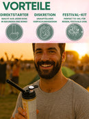 EKNA Tragbare Pfeife - Festival-Kit Zubehör - Wasserpfeifen-Gadget unterwegs rauchen für Tabak & Kräuter-Freizeit & Trends-EKNA GmbH & Co. KG