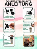 EKNA Tragbare Pfeife - Festival-Kit Zubehör - Wasserpfeifen-Gadget unterwegs rauchen für Tabak & Kräuter-Freizeit & Trends-EKNA GmbH & Co. KG