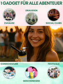 EKNA Tragbare Pfeife - Festival-Kit Zubehör - Wasserpfeifen-Gadget unterwegs rauchen für Tabak & Kräuter-Freizeit & Trends-EKNA GmbH & Co. KG