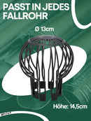 EKNA - 4er Set Fallrohrschutz - Blättersieb/Laubsieb - Regenrohrschutz Ø13 x H 14,5cm-Dachrinnenschutz-EKNA GmbH & Co. KG
