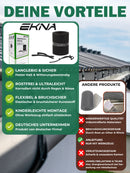 EKNA 18m Dachrinnenschutz - Laubschutz Gitter - Dachrinnen/Regenrinnen + 4x Fallrohrschutz-Dachrinnenschutz-EKNA GmbH & Co. KG