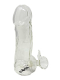 EKNA Penis Pfeife Glas 17cm - Dödel Pfeife - Bruchfest & Hitzebeständig - 100% Borosilikatglas-Freizeit & Trends-EKNA GmbH & Co. KG