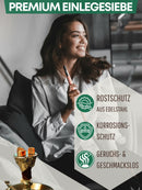 EKNA Shisha Kopf Sieb Ø45mm - 5 oder 100 Stück Tabak Siebe - Edelstahl Einlegesieb für Wasserpfeife mit Steinkopf & Tonkopf-EKNA GmbH & Co. KG
