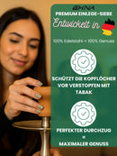 EKNA Shisha Kopf Sieb Ø45mm - 5 oder 100 Stück Tabak Siebe - Edelstahl Einlegesieb für Wasserpfeife mit Steinkopf & Tonkopf-EKNA GmbH & Co. KG
