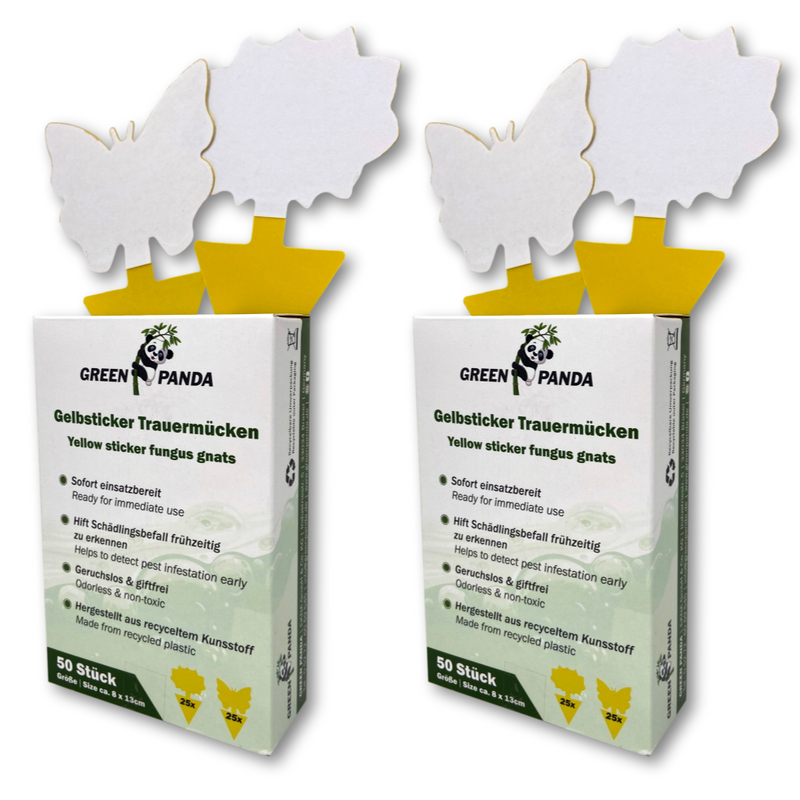 GreenPanda - Gelbsticker/Gelbfallen gegen Trauermücken & Fliegen - 50 oder 100 Stk.-Insektenschutz-EKNA GmbH & Co. KG