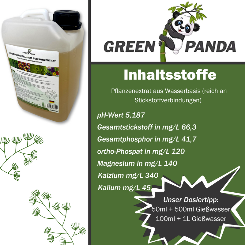 GreenPanda - 100% biologisch - Acker-Schachtelhalm-Konzentrat - Pflanzenstärkungsmittel - 1l oder 3l !-Garten-EKNA GmbH & Co. KG