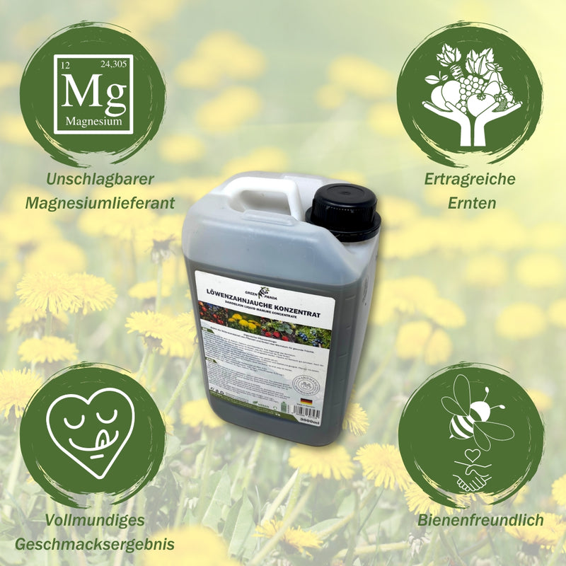 GreenPanda - 100% biologisch - Löwenzahn Jauche - Magnesium Dünger - 3 Liter-ABIS_LAWN_AND_GARDEN-EKNA GmbH & Co. KG