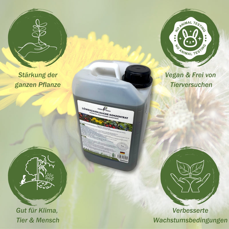 GreenPanda - 100% biologisch - Löwenzahn Jauche - Magnesium Dünger - 3 Liter-ABIS_LAWN_AND_GARDEN-EKNA GmbH & Co. KG