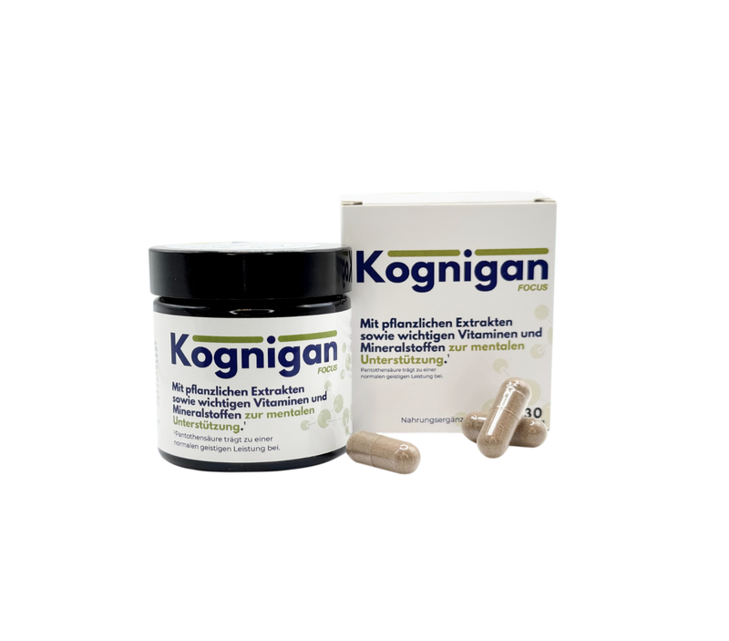 Kognigan Focus Supplements - Gehirn Kapseln - Brain Booster für Konzentration-, Gedächtnis- & mentale Unterstützung-Nahrungsergänzungsmittel-EKNA GmbH & Co. KG
