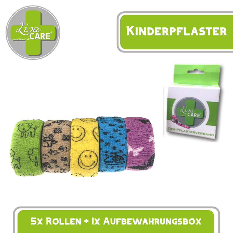 LisaCare & WundMed Kinderpflaster - 5 x Pflasterrollen & 50 tlg. Pflasterbox-HEALTH_PERSONAL_CARE-EKNA GmbH & Co. KG