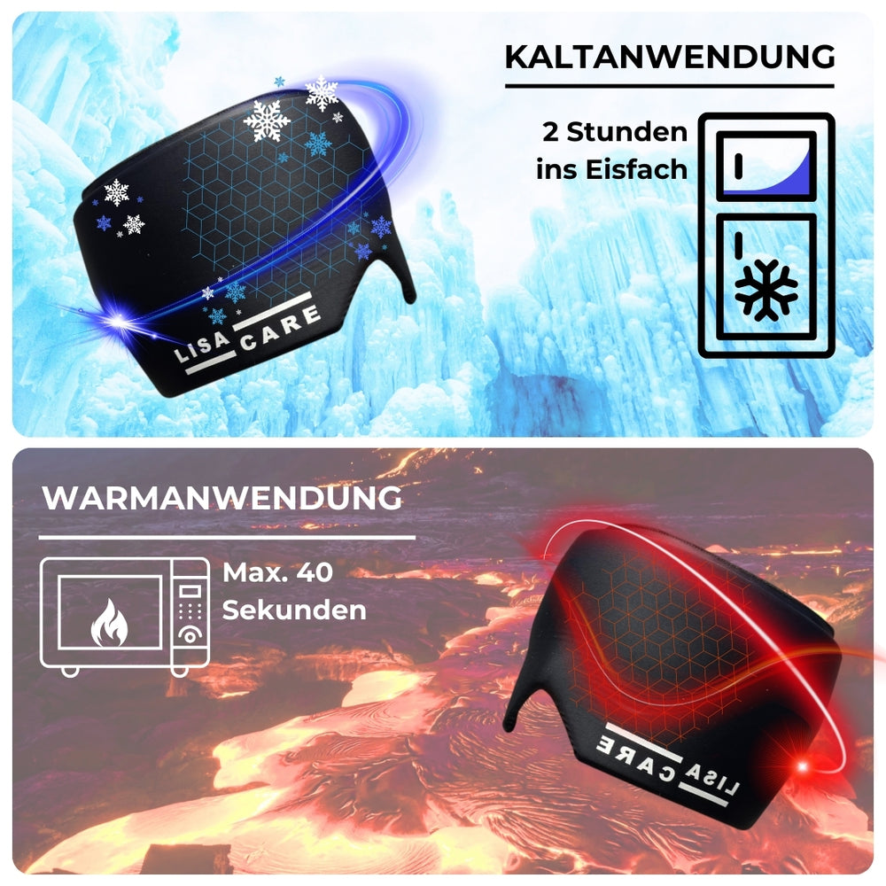 I-THERA-U Migräne Maske & Nackenkühlung – Set Mit Kühlkappe Und Eisbeutel