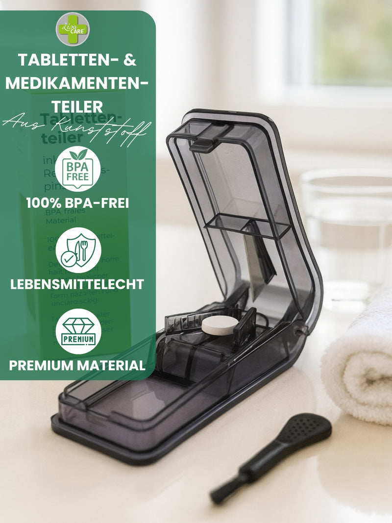 LisaCare - Tablettenteiler - Tablettenschneider mit Tablettenfach - Blau & Schwarz-HEALTH_PERSONAL_CARE-EKNA GmbH & Co. KG